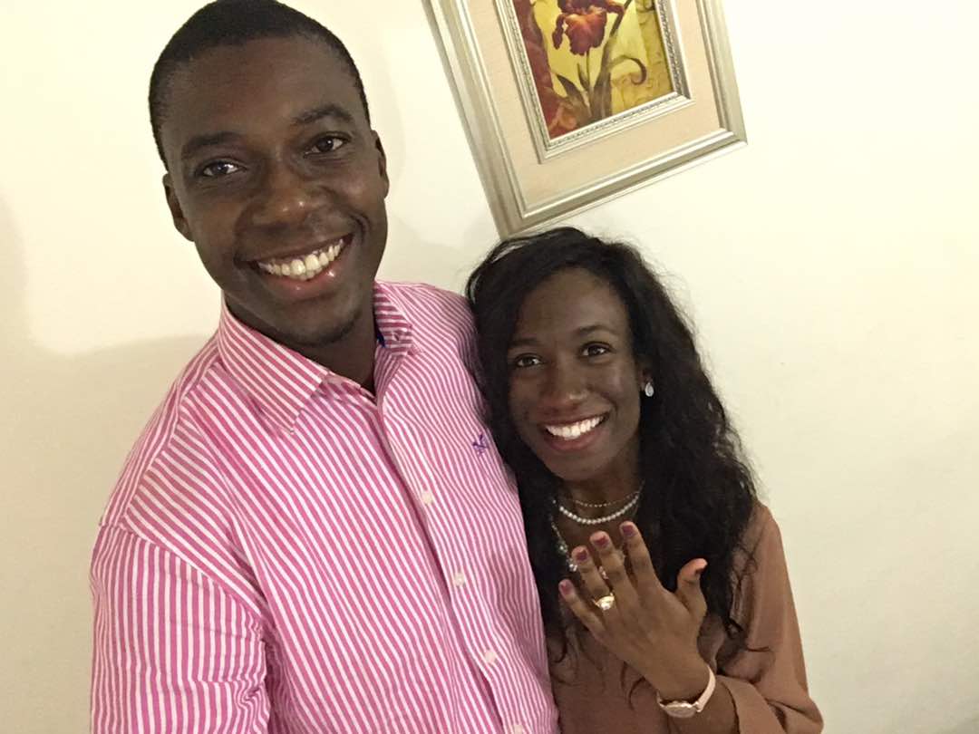 Cavil and Itoro Flaunting the ring after engagement in Uyo