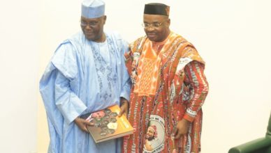 2019: GOV EMMANUEL RECEIVES ATIKU, HARPS ON RESTRUCTURING