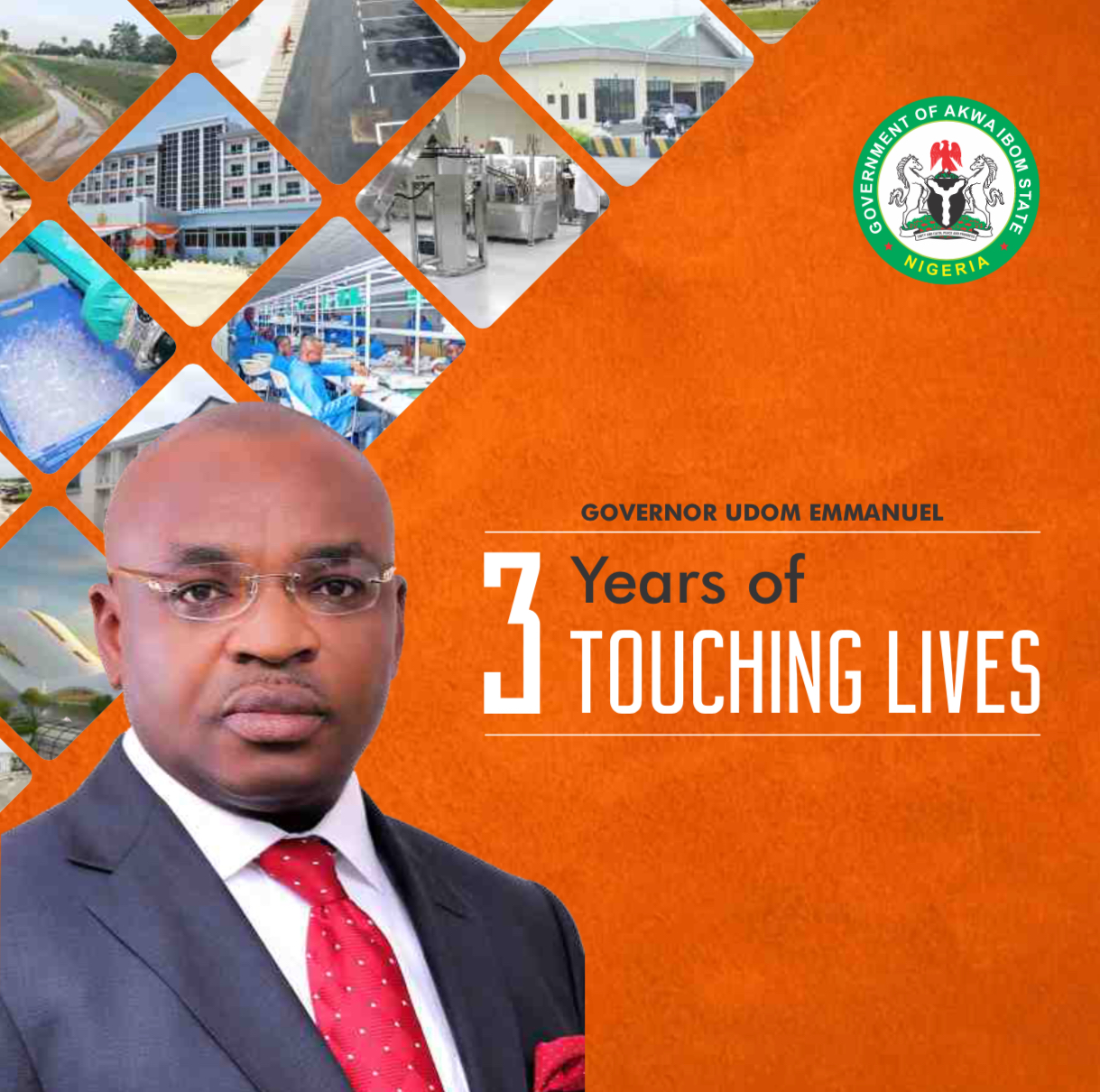 Gov Udom Emmanuel 3 Years of touching Akwa Ibom people’s live