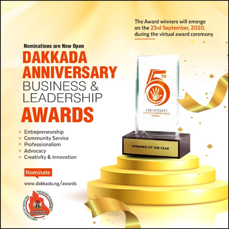 #DakkadaAt5: Akwa Ibom marks 5th Anniversary of Dakkada with a $1,000 Business & Leadership Awards each.