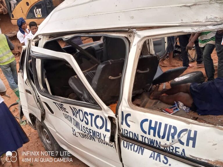 Graphic Photo: The Apostolic Church Bus involved a gastric accident.